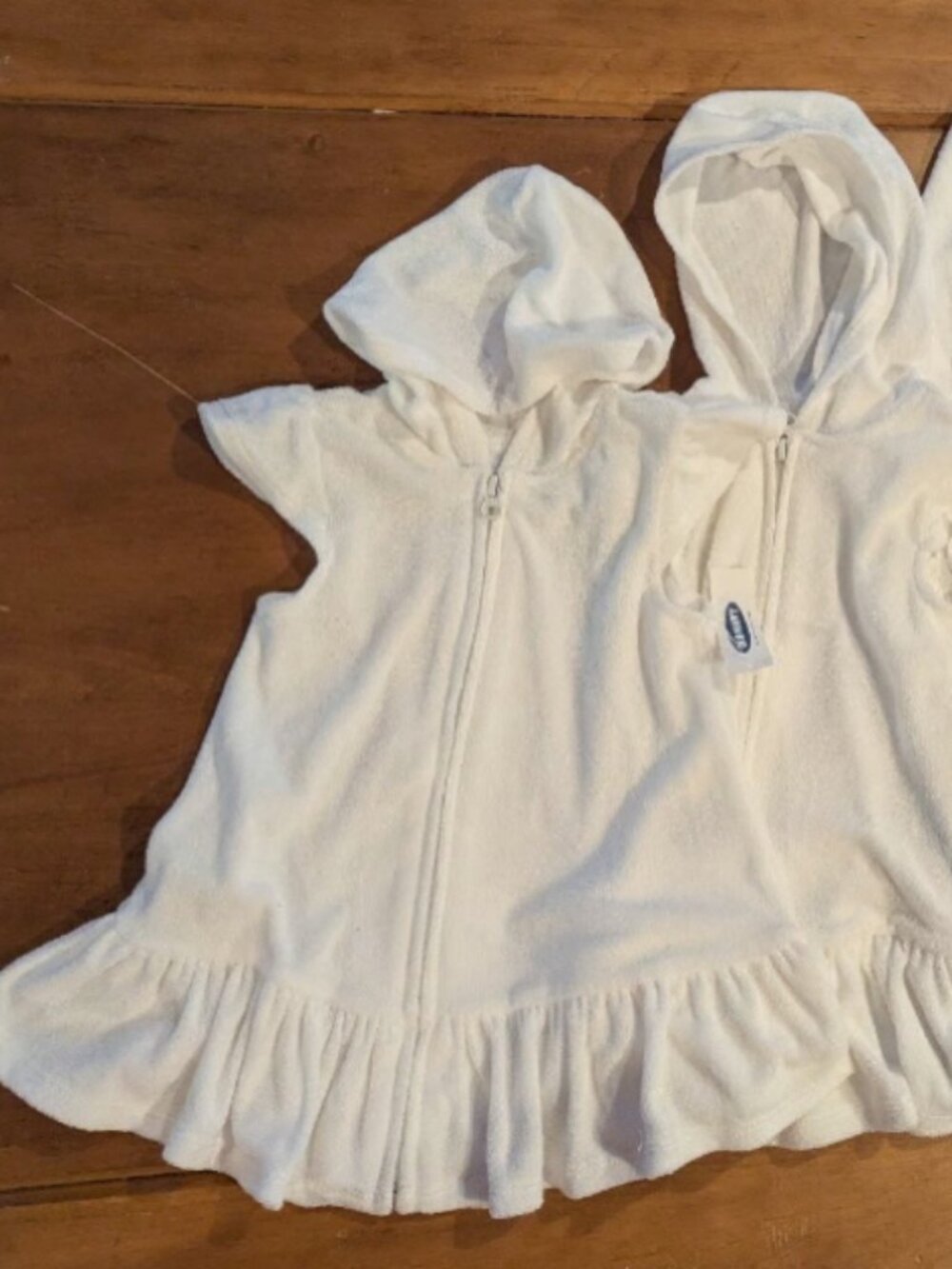 2 Old Navy girls white swim cover-ups size 18 - 24 months perfect for Crafters